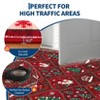 Christmas Area Rug, Xmas Theme Print Throw Carpet with Non Slip Backing, Low Pile Stain Resistant Floor Carpet for Living Room, Bedroom - 4 of 4