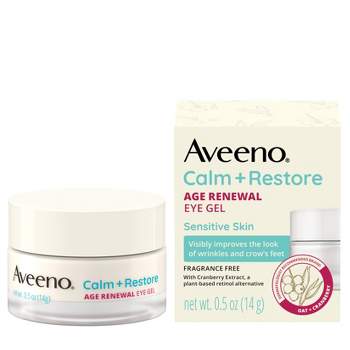 Aveeno Calm + Restore Age Renewal Under Eye Cream with Nourishing Oat & Cranberry Extract - 0.5 oz