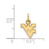 Black Bow Jewelry 14k Yellow Gold West Virginia Mountaineers NCAA Extra Small Pendant - 2 of 3