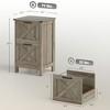 Vertical File Cabinet with 2 Drawers, Rustic Farmhouse Office Storage Cabinet for A4, Letter Size, Distressed Light Gray - 3 of 4