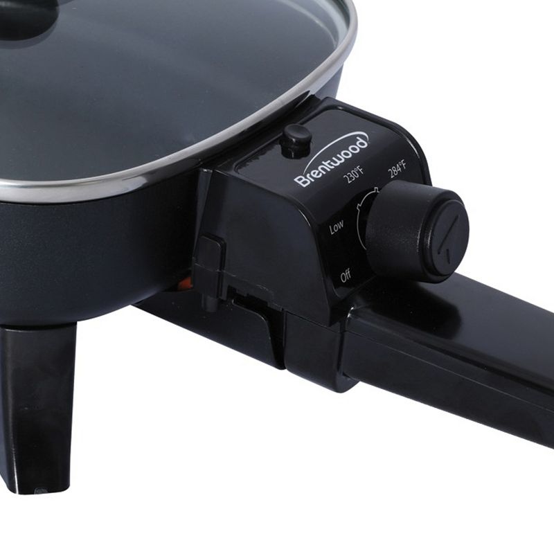 Brentwood 6-8 in. Electric Skillet with Glass Lid, 3 of 4