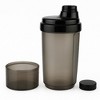 Amber Fight Gear Super Shaker Glass Big with Storage Cap No. 3, BPA-Free, Leak-Proof Protein Shaker, Wide Mouth, Hi-Flow Cap, Bottom Storage, Black - 2 of 3