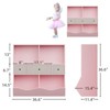 ODK Toy Storage Organizer for Kids, 2-Tier Bookshelf with 3 Cubbies & 2 Tilted Storage Bins, Playroom, Nursery, Kindergarten Organizer, Easy Assembly - 3 of 4