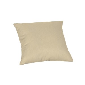 Casual Cushion Solid Sunbrella Fabric 1-Piece Indoor/Outdoor Square Throw Pillow, 15"W x 15"L - 1 of 4