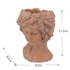 Okak Greek Style Cement Head Planter Classic Sculptural Flower Pot for Indoor & Outdoor Garden Decor,6 Different Sizes - 2 of 4