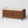 Warwick Storage Entryway Bench with Woven Doors Brown - Threshold™ - 2 of 4