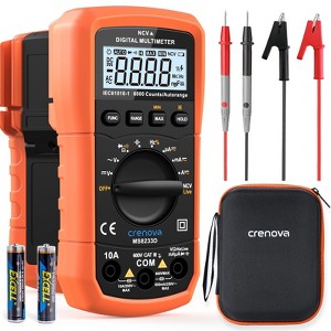 Crenova MS8233D Digital Multimeter | 6000 Counts Auto-Ranging | Measures Voltage/Current/Resistance/Capacitance/Frequency/NCV - 1 of 4