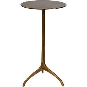 Uttermost Modern Cast Aluminum Round Accent Table 14" Wide Gold Tripod Legs for Living Room Bedroom Bedside Entryway House Office - 1 of 1