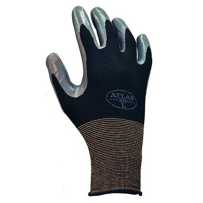 Showa  Coated Gloves,Black/Gray,M,PR 370BM-07