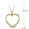 EVERLY JEWELRY | 10K Yellow Gold Open Heart Pendant with Chain - 17 inch - 4 of 4