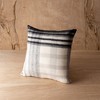 14x14 Inch Hand Woven Plaid Throw Pillow Black Cotton With Polyester Fill by Foreside Home & Garden - 2 of 4
