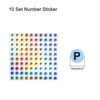 Unique Bargains Laser Capital Alphabet Round Self-Adhesive Reflective Letter Stickers 10 Pcs - 2 of 4