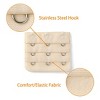 Allegra K Women's 3 Hook 3 Row Stretchy Bra Strap Extenders Hooks Bra Band - 4 of 4