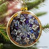 Festive Snowman Stained Glass Christmas Ornament| OrnamentallyYou - 4 of 4
