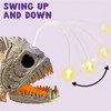 Joyfy 10.2” Halloween Fish Skeleton with LED Eye, Plastic Fish Bones for Halloween Party Photo Prop , Graveyard Indoor Outdoor Decor - 2 of 4