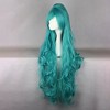Unique Bargains Women's Halloween Curly Wigs 39" Green with Wig Cap - 3 of 4