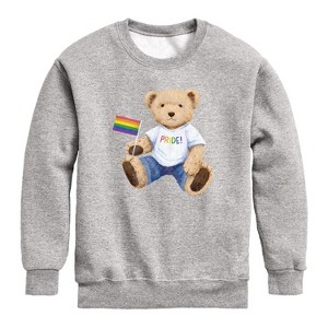 Boys' - Instant Message - Pride Teddy Bear -Toddler Crew Fleece Sweatshirt Graphic Fleece Sweatshirt - 1 of 3