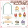 Tea Party Set for Little Girls with Cupcake Stand, Wooden Tea Set Toys for Girls Age 3-7 Year Old, Toddler Kids Kitchen Pretend Play Toys for Girls - 3 of 4