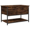vidaXL Storage Bench Smoked Oak 27.6 in.x16.7 in.x18.5 in. Engineered Wood - 2 of 4