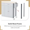 Okak Kitchen Island with Wooden Tabletop and Lockable Wheels, Kitchen Cart with 4 Doors, Towel Rack, 2 Drawers and Spice Rack for Dining Room - 4 of 4