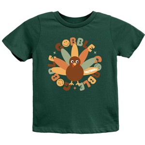 SmileyWorld Gobble Gobble Circle - Youth Short Sleeve Graphic T-Shirt and Toddler Short Sleeve Graphic T-Shirt - 1 of 4