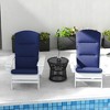 DSVIMOY Outdoor Adirondack Chair Cushions, 2 Piece Adirondack Chair Cushions for Fire Pit Chairs with Seat, Blue, 58.75"*20.5"*2" - 2 of 4