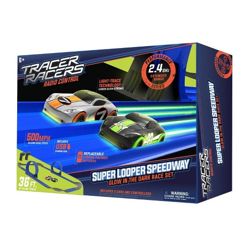 Details about   Tracer Racers R/C High Speed Remote Control Super 8 Speedway Glow Track Set w... 