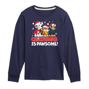 Boys' - Paw Patrol - Christmas Is Pawsome Long Sleeve Graphic T-Shirt - 1 of 4