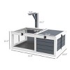 32'' Wooden Tortoise Habitat for Indoor And Outdoor Use,Turtle Enclosure with Lamp Holder,Waterproof Trays,Open Lids And Viewing Window–LAOTIES - 2 of 4