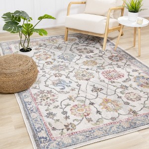 Rug Branch Classic Floral Border Indoor Area Rug - 1 of 4