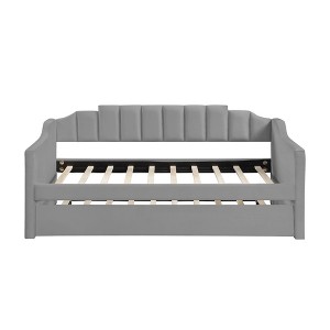 Twin Size Upholstery Daybed with Trundle for Bedroom - 1 of 4