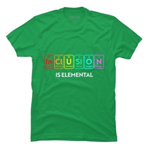 Adult Design By Humans Rainbow Inclusion Elements By CyanidieT-Shirt - 1 of 2
