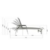 Outdoor Lounge Chairs with Adjustable Backrest and Mesh Seat, Chaise Lounge Chair for Patio or Poolside Comfort-Maison Boucle - 3 of 4