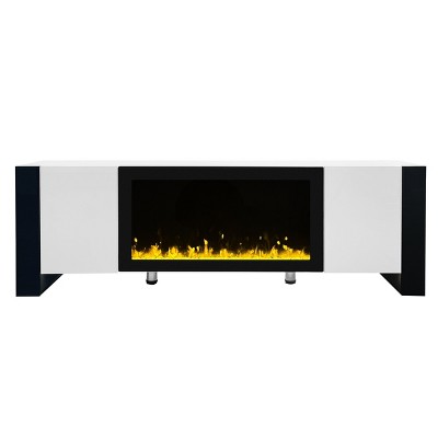 NicBex 68.1 Inch Fireplace TV Stand for TVs Up to 78",Media Entertainment Center Console Table with 34.2"Electric Fireplace Insert
