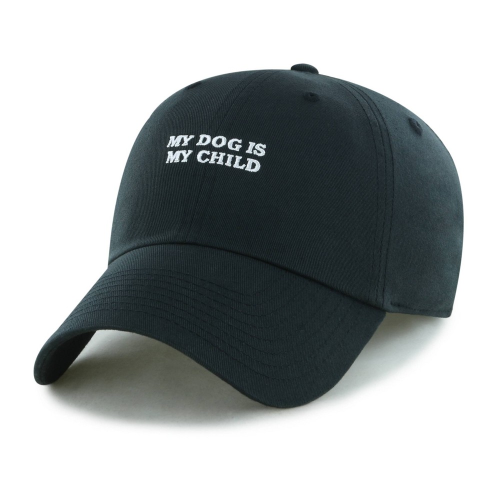 Lifestyle Adult My Dog is My Child Cotton Baseball Hats - Black: Adjustable Slide Closure