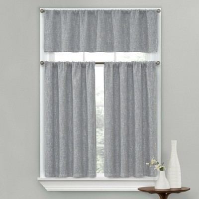 Silver Tier Curtains Target, Black And Silver Kitchen Curtains