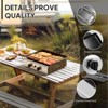 ROVSUN 2 Burner Portable Propane Griddle, 20,000 BTU Tabletop Flat Top Gas Grill with Ignition & Regulator for Outdoor Camping BBQ Picnicking - 2 of 4