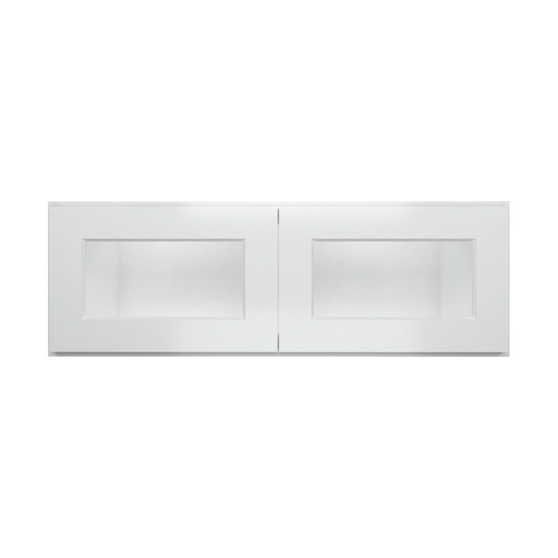 HOMLUX 36-in W X 12-in D X 12-in H in Shaker White Plywood Wall Kitchen Cabinet, 5 of 7