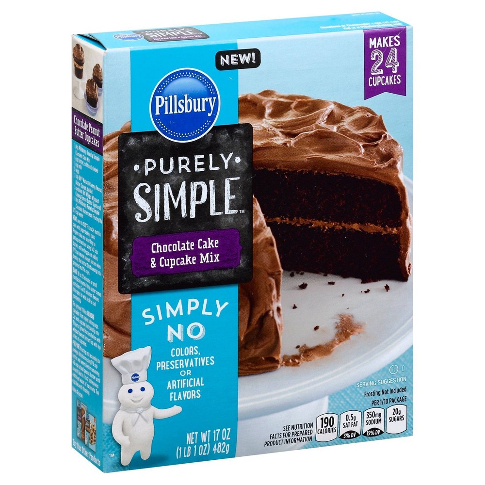 UPC 051500928721 product image for Pillsbury Purely Simple Chocolate Cakes Mix -17 oz | upcitemdb.com