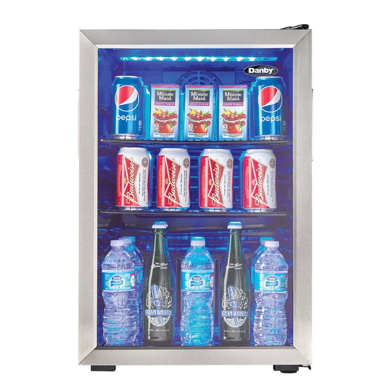 Danby DBC026A1BSSDB 2.6 cu. ft. Free-Standing Beverage Center in Stainless Steel, 1 of 8
