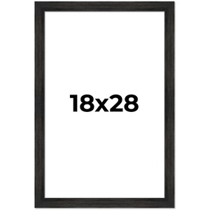 PosterPalooza | 18x28 Wide Barnwood Picture Frame, UV Acrylic, 6 Finishes - Grey, Brown, White, and Black - 1 of 4