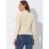 Allegra K Women's Faux Suede Lapel Draped Outwear Open Front Jacket - 3 of 4