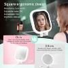 FASCINATE 2-Sided 10X Magnification Rechargeable Travel Makeup Mirror with 3 Colors LED Lighting & Stepless Dimming - 2 of 4