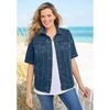 Woman Within Plus Size Short-Sleeve Denim Jacket - 4 of 4