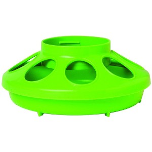 Little Giant Plastic Poultry Feeder Base for 1 Quart Container- Apple Green - 1 of 1