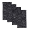 Saro Lifestyle Recycled Jacquard Spider Web Kitchen Towel (Set of 4), 20"x28", Black - 2 of 2
