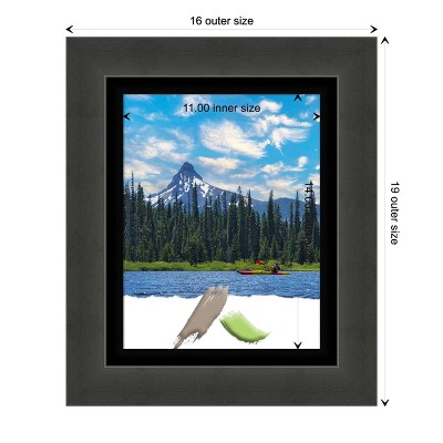 Glossy Black Polystyrene Rectangular Wall Frame 19" x 16"