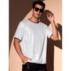 INSPIRE CHIC Men's Metallic Short Sleeved Club Rave Party Sequins Sparkly T-Shirt - 2 of 4