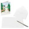 10ct Blank Christmas Cards Boxed with Envelopes Festive Snowman and Friends - 2 of 4