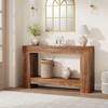 GustoWave 2-Tier Farmhouse Wood Console Table for Entryway, Large Storage Sofa Table with Shelves for Living Room, Hallway - 3 of 4